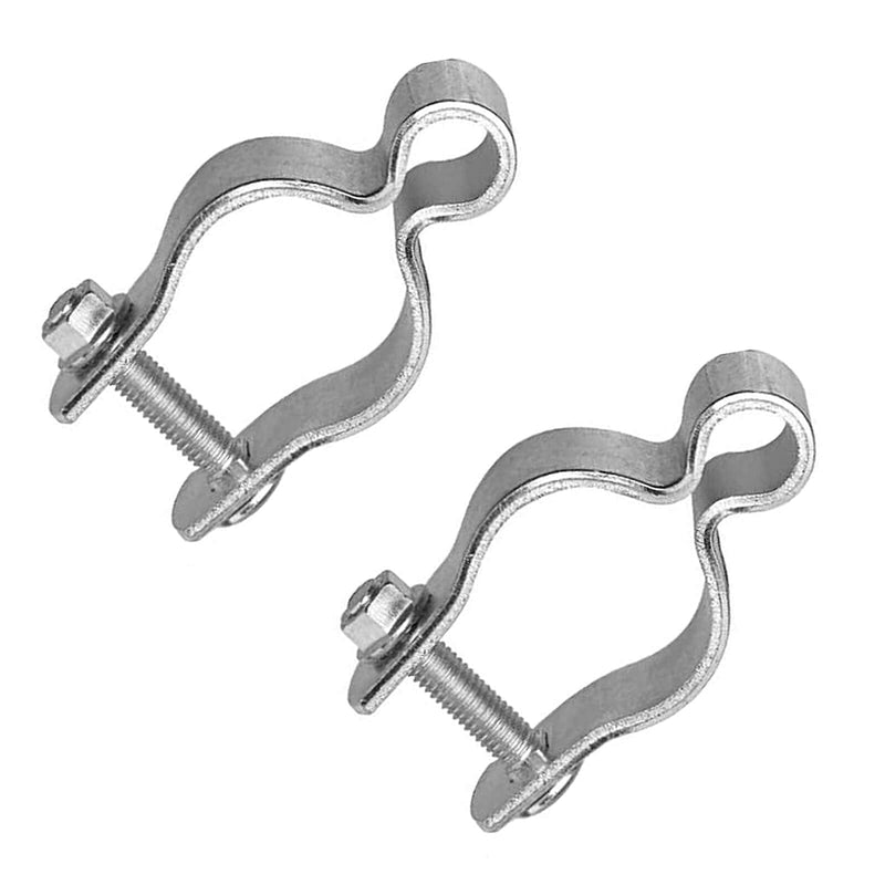 2 Pack 1-5/8inch Chain Link Fence Frame Gate Post Hinge/Galvanized Steel Zinc Plated Pipe Gate Hinge for 1-5/8 Outside Diameter Post/Pipe, Nut/Bolt Included for Hinge 1-5/8 Inch