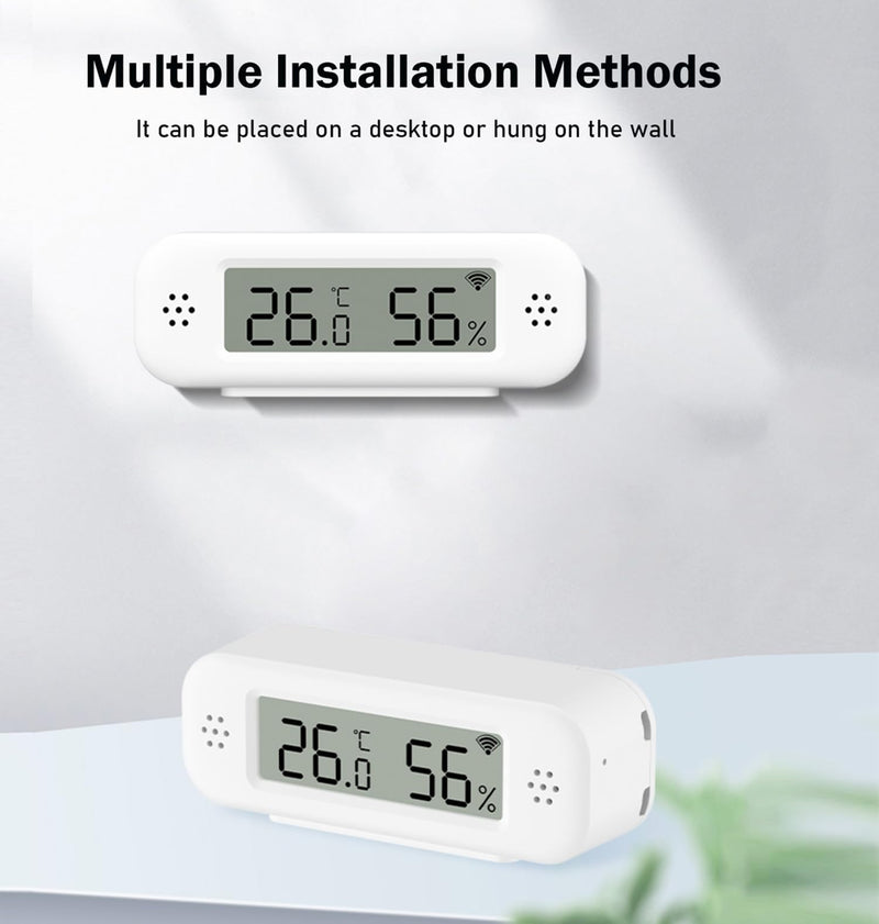 WiFi Thermometer Hygrometer: Smart Temperature and Humidity Sensor, Real-time Monitor, App Notification, Digital Indoor Temperature Sensor, Compatible with Alexa/Google Home(2Pack) 2-Pack