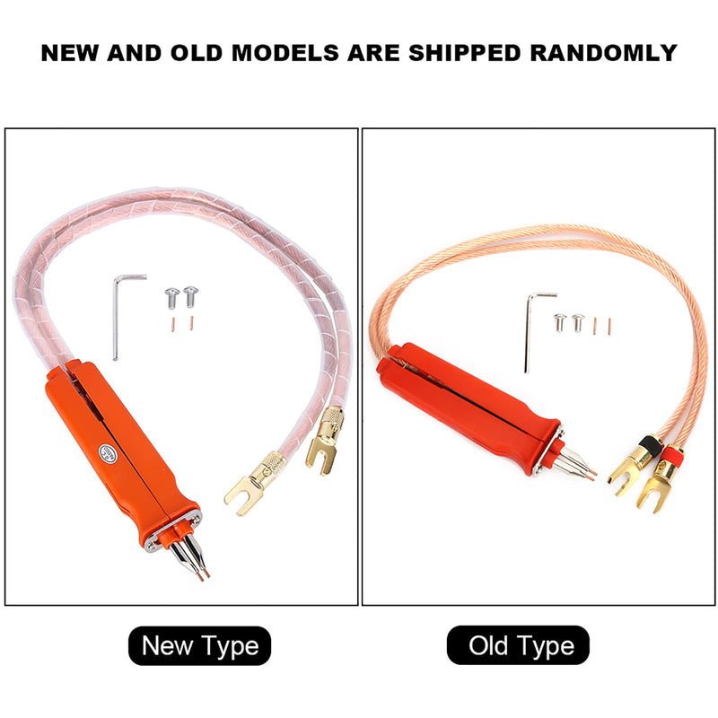 Spot Welding Pen, High Power 1900W Adjustable Pulse Welding Tool for Battery Packs DIY Repair Low Oxygen Copper 2 to 7mm Spacing 1 Welding Pen 2 Copper Wires 1 Hex Wrench
