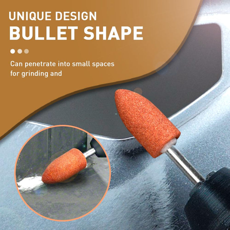 42 Pcs Sanding Bits, Aluminium Oxide Grinding Stone Set with 1/8" Shank Compatible with Dreme Rotary Tool for Metal Rust Removal, Smoothing, Deburring