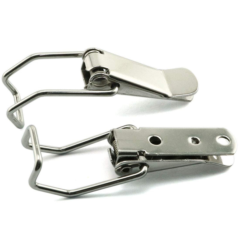 HJ Garden 4pcs Spring Loaded Toggle Latch Hasp,304 Stainless Steel Box Cabinet Latch Catch Locks Hasps 73mm/2.88 in L115B-73mm