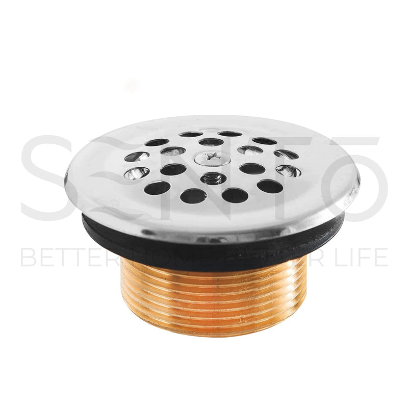 SENTO Chrome Trip Lever Bathtub Drain Assembly Stopper Kit, Fit Both 1-1/2 Inch or 1-5/8 Inch Strainer and Stopper, Heavy Duty Metal with Matching Screws, Easy Installation, Polished Chrome