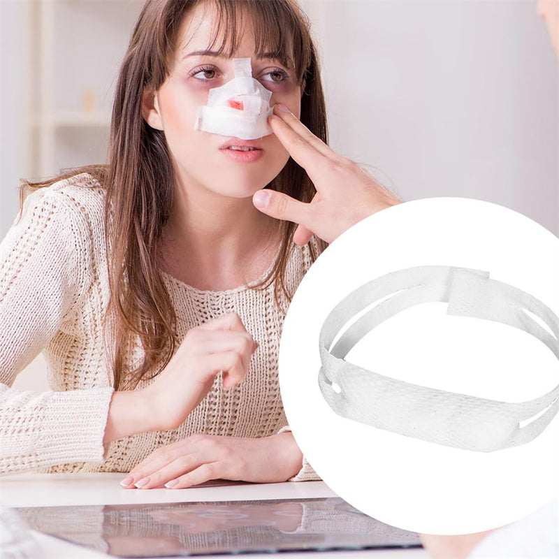 Nasal Bandage 10 PCS Elastic Nose Bandages Nose Surgery Elastic Bandage Dressing Holder Septoplasty Recovery Bandage for Nose Post Surgical Procedures