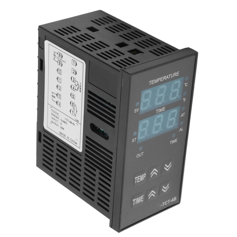 Heat Press Temperature Controller, Multiple Alarm Modes Easy to Install 0 400℃ Digital Display PID Control Thermostat for Food Processing for Light Industry