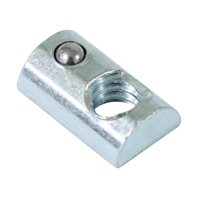1/4"-20 Threaded Steel Roll in T-Nut with Ball Spring, T-Slot Nuts Accessory Hardware Nuts for 10 Series Aluminum Extrusion Profiles Rail (20) 20