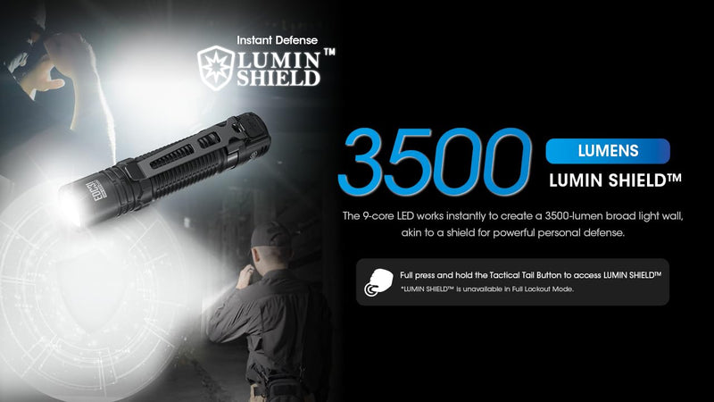 Nitecore EDC31 3500 Lumen EDC Flashlight, USB-C Rechargeable, Compact, High Lumen with Clip, Lanyyard, Sliding Lock Switch Sticker