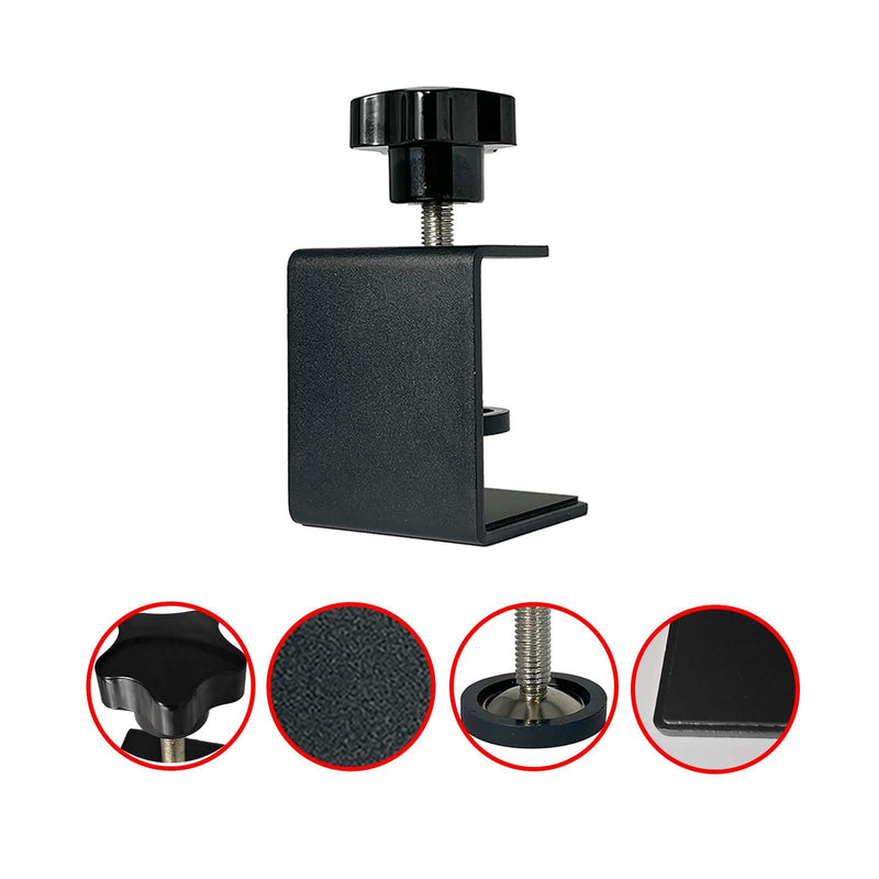 Heavy Duty Metal C-Clamps for Woodworking, Table Saw Fence Clamps with Protective Pad, 2 Pack Table Clamps for Fixed Acrylic Sheets, Plexiglass Sheets, Plastic Sheets, Wood Sheets 2 P