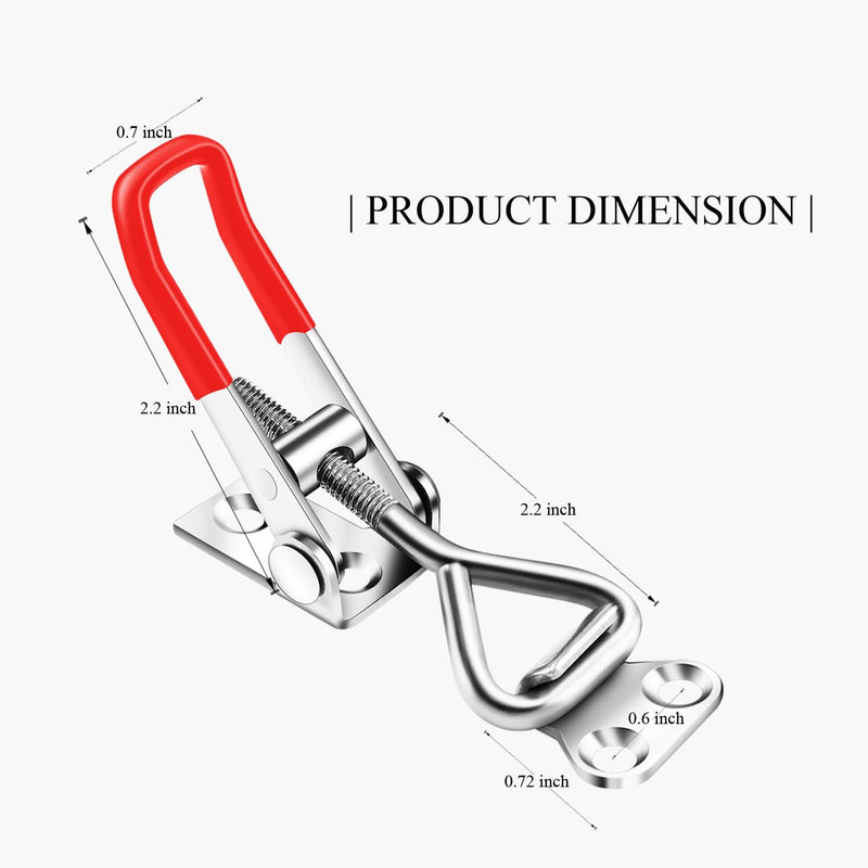 6 Pack Toggle Latch Clamp 4001，Adjustable Pull Latch, 330Lbs Holding Capacity Pull for Lid Jig
