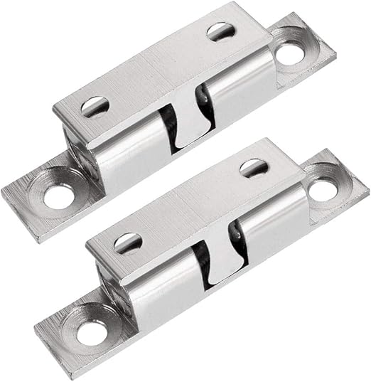Solid Stainless Steel Cabinet Door Catch,glrovazas 2Pcs Cabinet Latch Roller Catch Furniture Cabinet Door Dual Ball Tension Latch Closet Ball Roller Catch Latch with Screw (50mm) 50mm - NewNest Australia