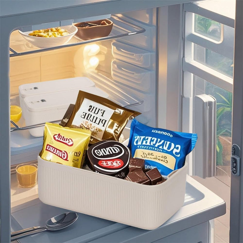 Lockable Storage Box,Medicine Safe Case Container,Refrigerator Lockbox for Personal Private Items,Medicines,Food,Snacks,Locking Cell Phone Smart Device Jail,Small Lock Box for Office,Home (Cream) Cream