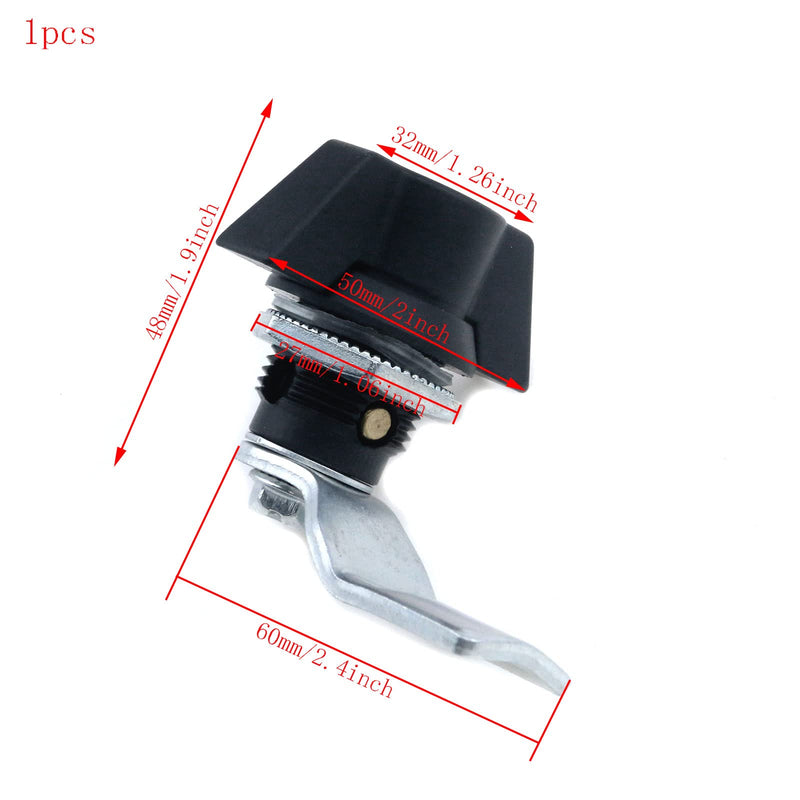 4pcs Thumb Operated Offset Cam Lock 7/8" Cylinder T Handle Thumb Turn Lock Replacement for RV Truck Tool Box Mailbox Vending Machine 4