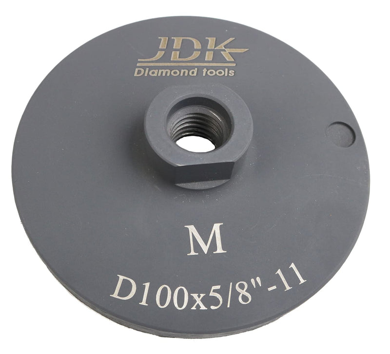 JDK 4 Inch Diamond Resin Filled Cup Wheel Grinding Wheel Insert 12pcs Segments with Thread 5/8“-11 for Granite Stone and Tiles (Medium) Medium