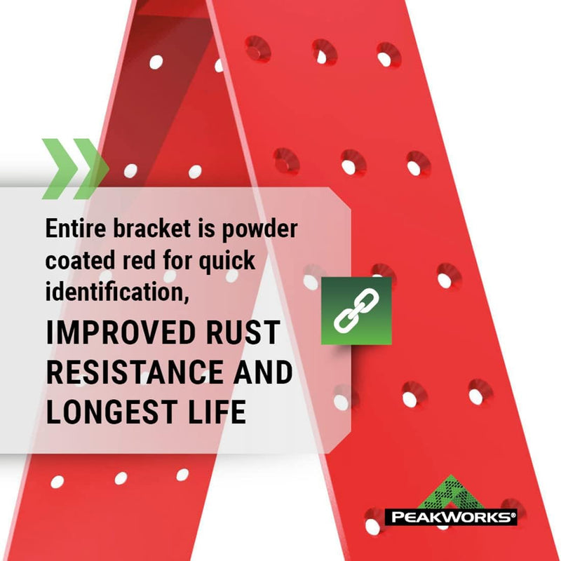 Peakworks Temporary Roof Anchor Bracket - Stainless Steel Safety Roof Top Anchor Bracket for Roofing Work - Industrial, Construction, Roofing Fall Protection - ANSI & OSHA Compliant Reuseable w/ Single D-Ring