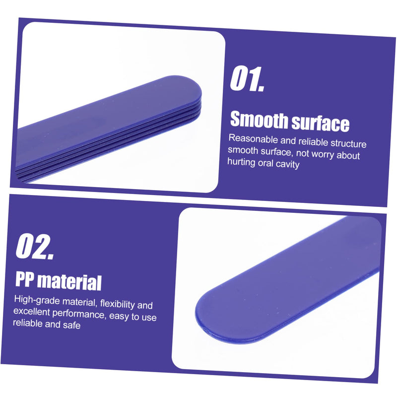 25Pcs Flavored Plastic Tongue Depressors Professional Stirring Sticks for Clinics Medical Use and Crafts Tongue Stabilizing Device for Oral Care 14.5X1.8CM Dark Blue
