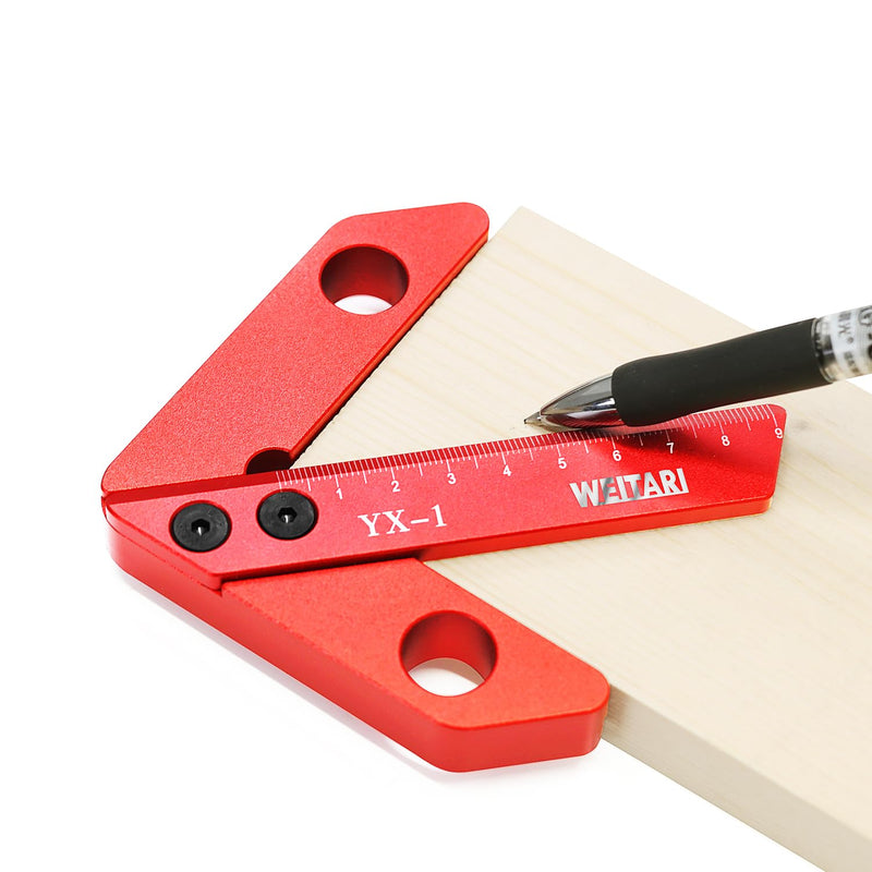 Center Measuring Tool,Center Finder, Line Gauge Center Finder, 45/90 Degree Right Angle Line Gauge Carpenter Ruler,Aluminum Alloy Woodworking Center Scribe Square Center Scribe 90mm