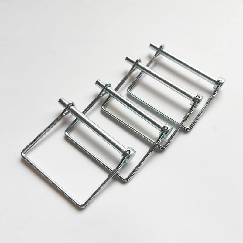 10 Pcs Square Shaft Locking Pin Safety Coupler Pin 1/4 Inch Diameter for Farm Trailers Wagons Lawn Hitches and Garden (Silver) by XBDZR 10Pcs-silver-square