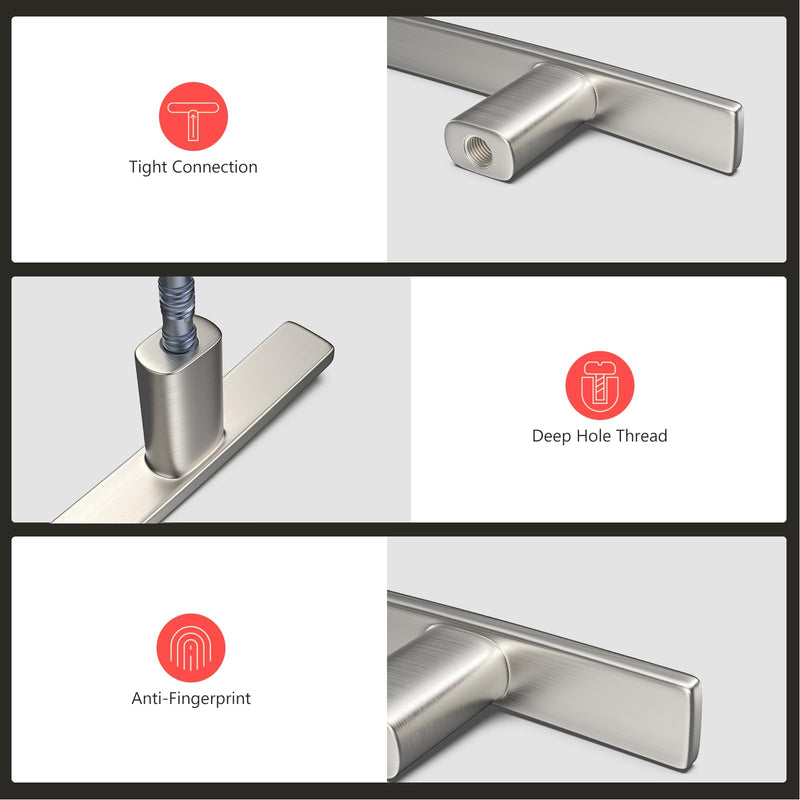 homdiy 3 inch Cabinet Handles 20 Pack Brushed Nickel Cabinet Pulls Arch Drawer Hardware Modern Dresser Pulls for Kitchen Bathroom Cupboard, Zinc Alloy 3in hole centers Brushed Satin Nickel