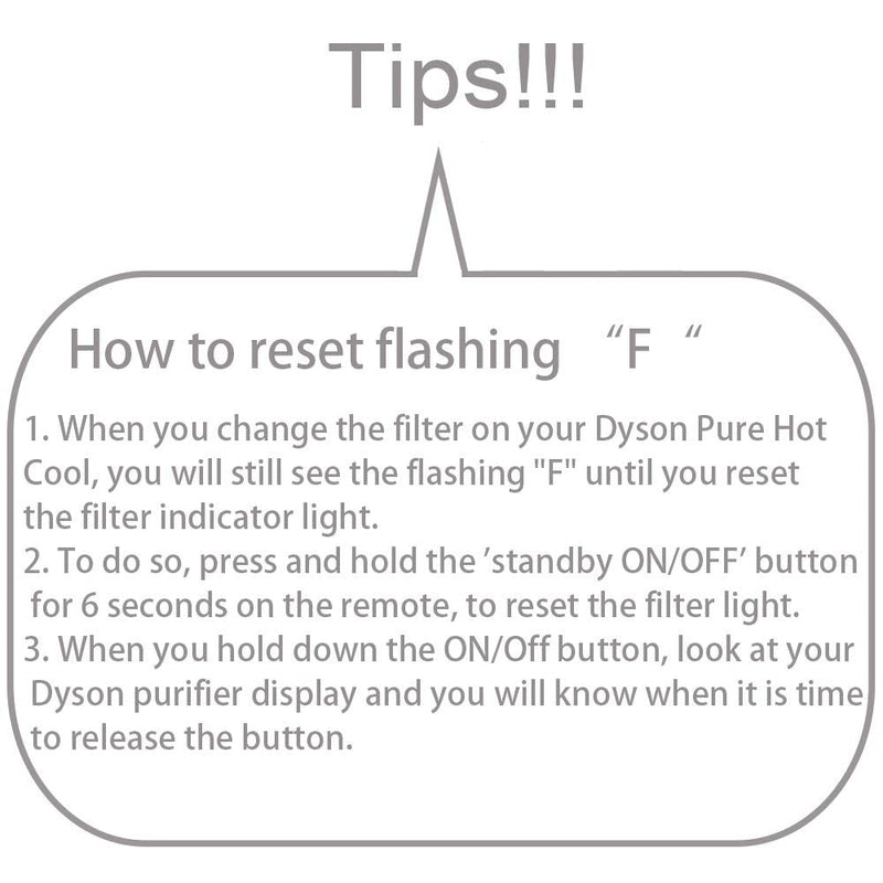 Filter Replacement, for Dyson Pure Hot and Cool Link HP02 Air Purifier, Pure Cool Link Desk Purifier, 968125-03