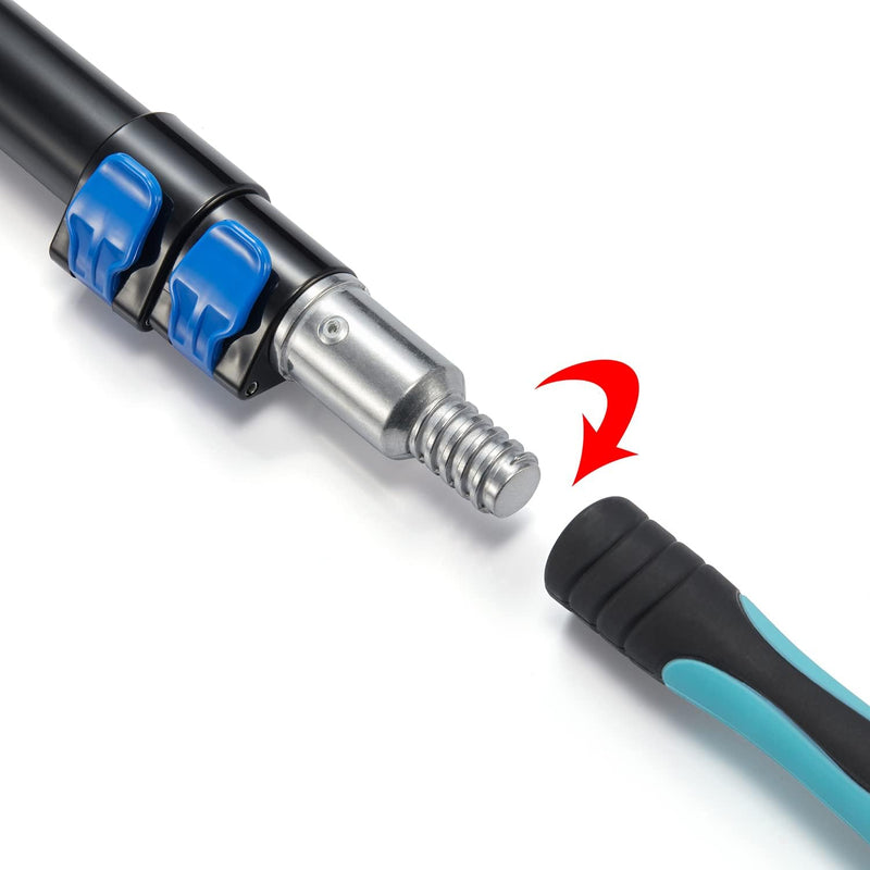 5-12 Ft Telescoping Paint Roller Extension Pole with Angle Adaptor 12 Feet