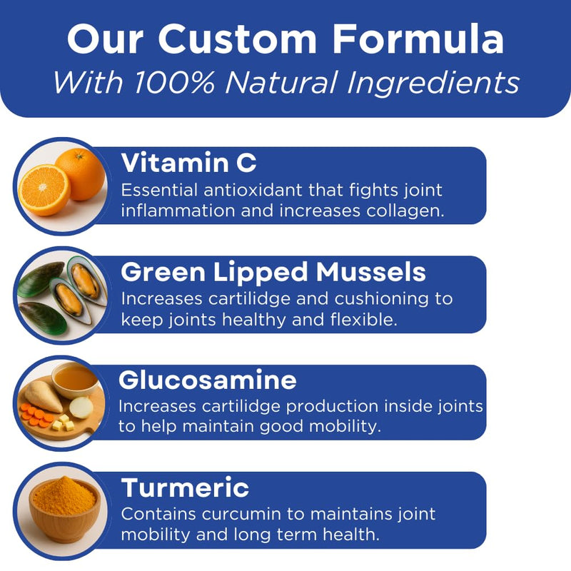 Collagen & Bone Broth for Dogs – Hip + Joint Support, Gut Health for Hair, Skin & Nails – with Glucosamine, MSM, Chondroitin, Turmeric – Natural Treats Made with Real Chicken & Beef