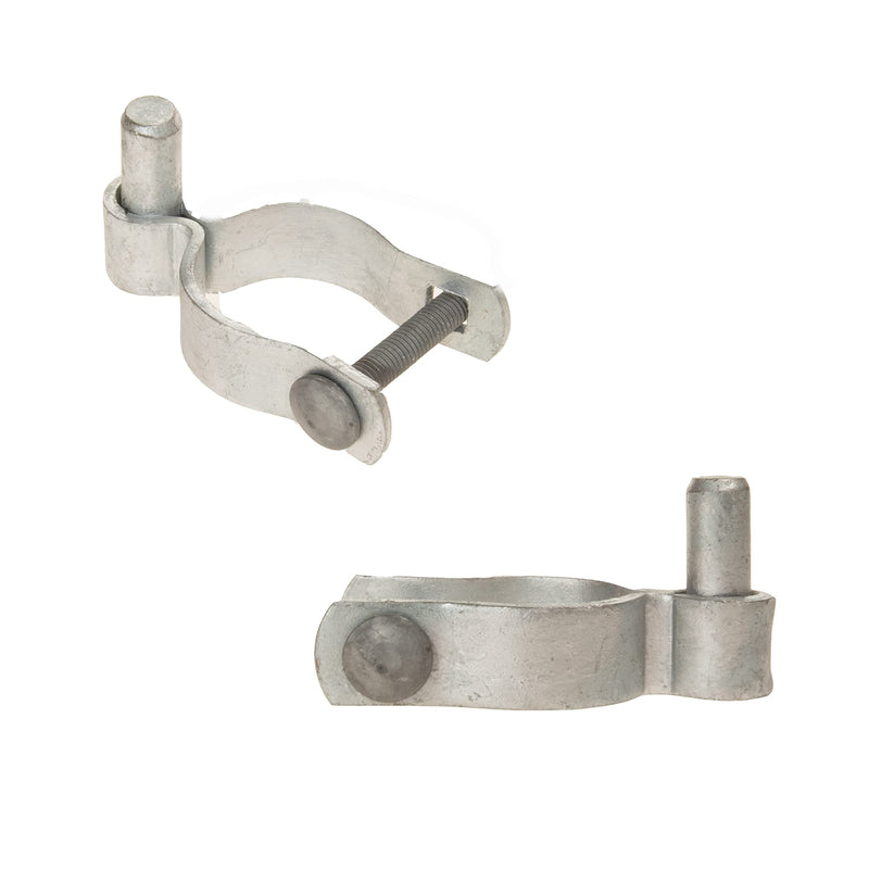 2 Pack Chain Link Fence Frame Gate Post Male Hinge with Bolts and Nuts (1-7/8 Inch) 1-7/8 Inch