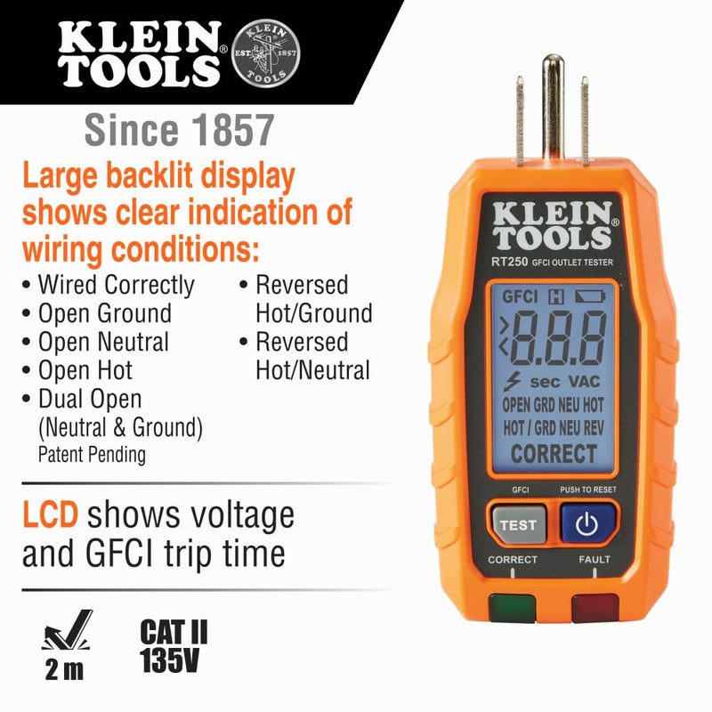 Klein Tools 69355 Digital Multimeter Premium Electrical Test Kit with Non-Contact Voltage Tester, Receptacle Tester, Test Leads Premium Tester 3-Piece Kit