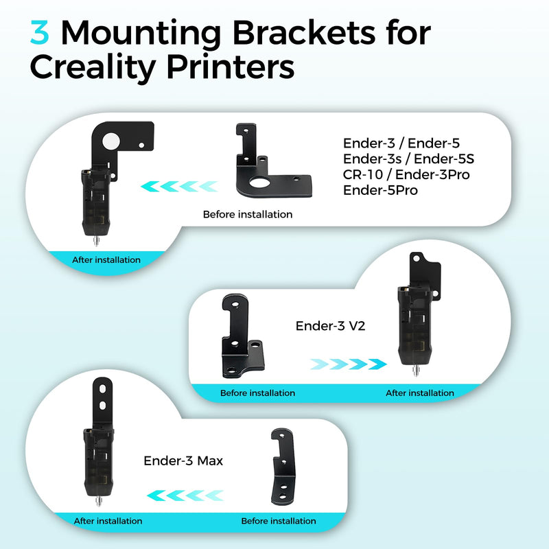 Creality Official CR Touch Auto Leveling Sensor 3D Printer Accessories for Ender 3 V2 Neo, Ender 3 S1 Pro, CR 10 Smart Pro, Achieve First Layers (Mounting Bracket NOT Included) CR Touch Sensor(No bracket included)