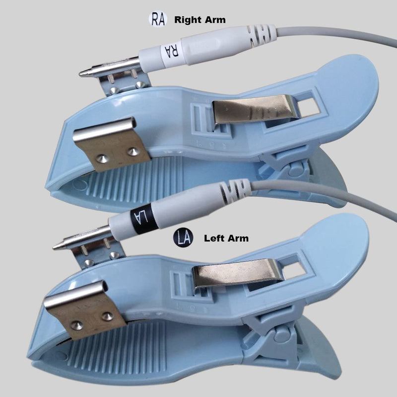 ECG/EKG Adult Limb Electrode for 3.0 Plug/4.0 Banana Plug -4 Pieces/Set (Gray) Gray