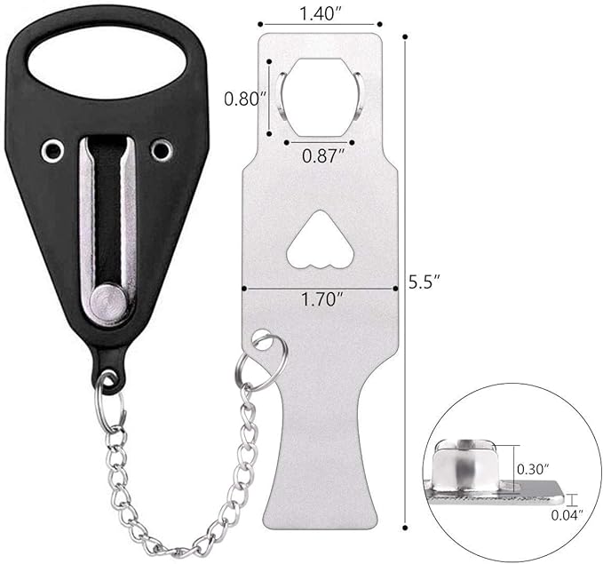Portable door lock, travel lock, AirBNB lock, school lockdown lock also security home apartment living hotel motel. Security locks are used for travel, family and hotel security (Black 1)… - NewNest Australia