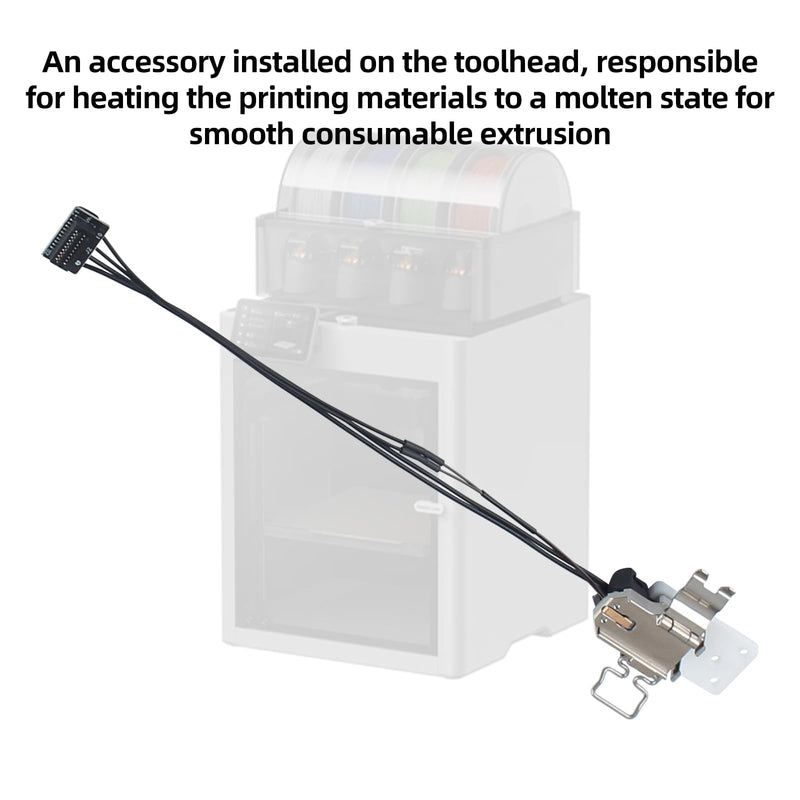 Orignall Hotend Heating Assembly for BambuLab P2S: Quick-Change Replacement with Ceramic Heater Cartridge Thermistor and Mounting Base Clip 3D Printer Accessories