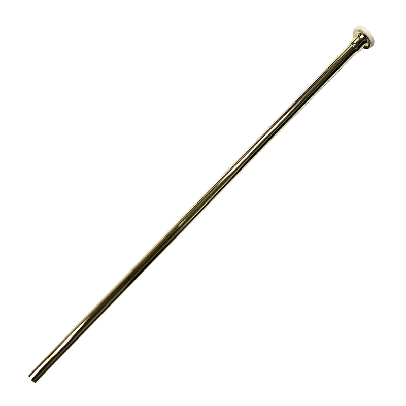 Westbrass D124-2-01 3/8" x 20" Brass Flat Head Toilet Riser Supply Line, Polished Brass (2-Pack) 2 Pack