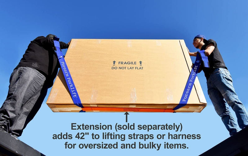 Forearm Forklift 2-Person Lifting and Moving Straps; Lift, Move and Carry Furniture, Appliances, Mattresses or Any Item up to 800 lbs. Safely and Easily Like a Pro, Firehouse Red Special Edition 1-Pack Cargo Strap