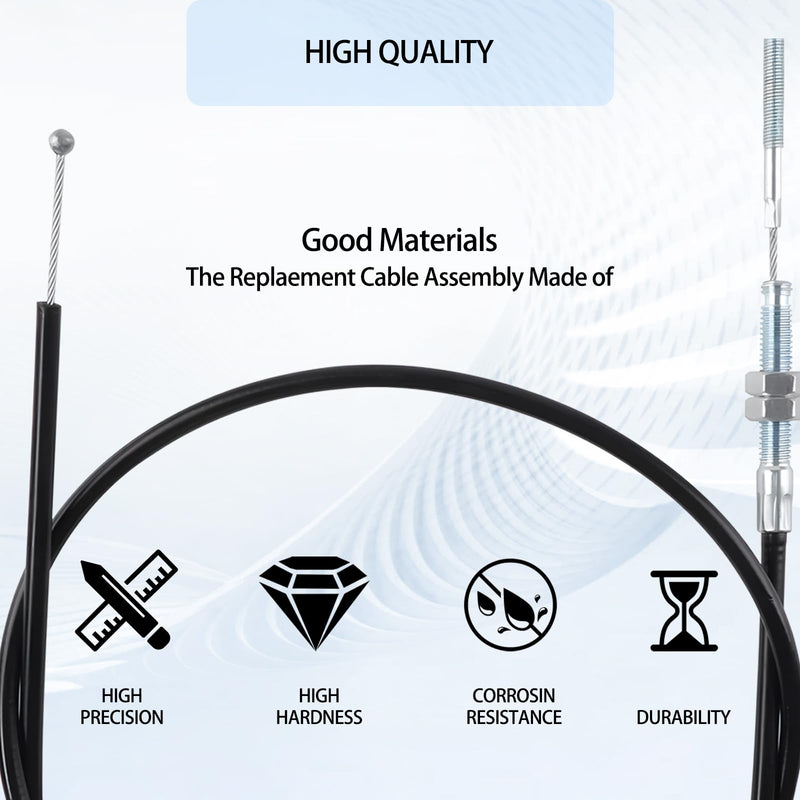 53630 Tiller Cable Suitable for Earthquake Rear Tine Tillers 5055 5055C 6015B 6015V 6065VEC 7055 7055C 3200, 39" Sheath Forward Reverse Cable Replace Parts