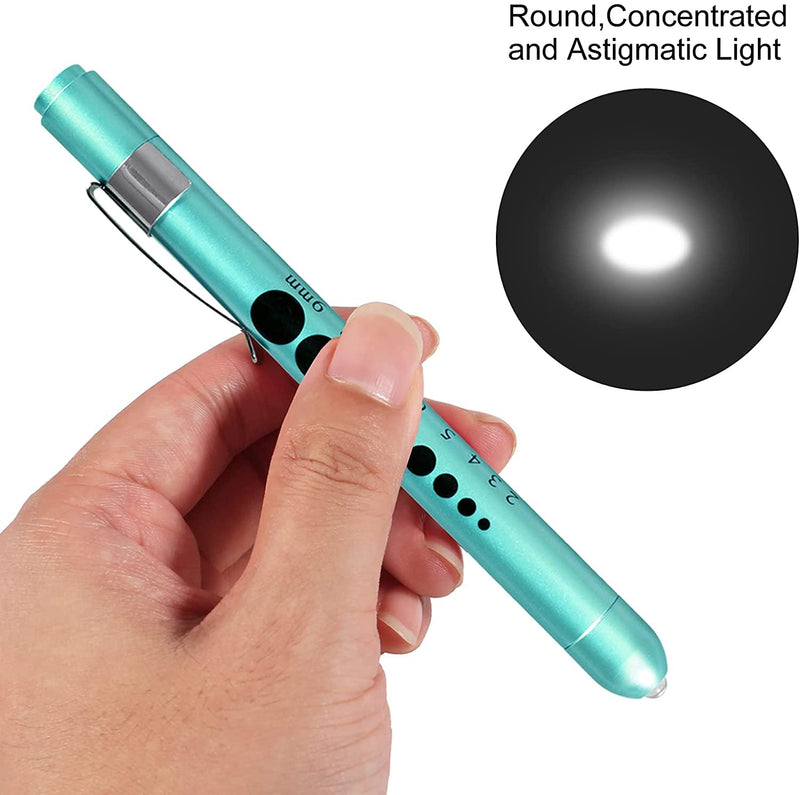 Diagnostic Medical Penlight, Mini Reusable LED Penlight Flashlight Pen Torch, Torch Doctor Nurse Emergency Pen Light with Pupil Gauge and Ruler