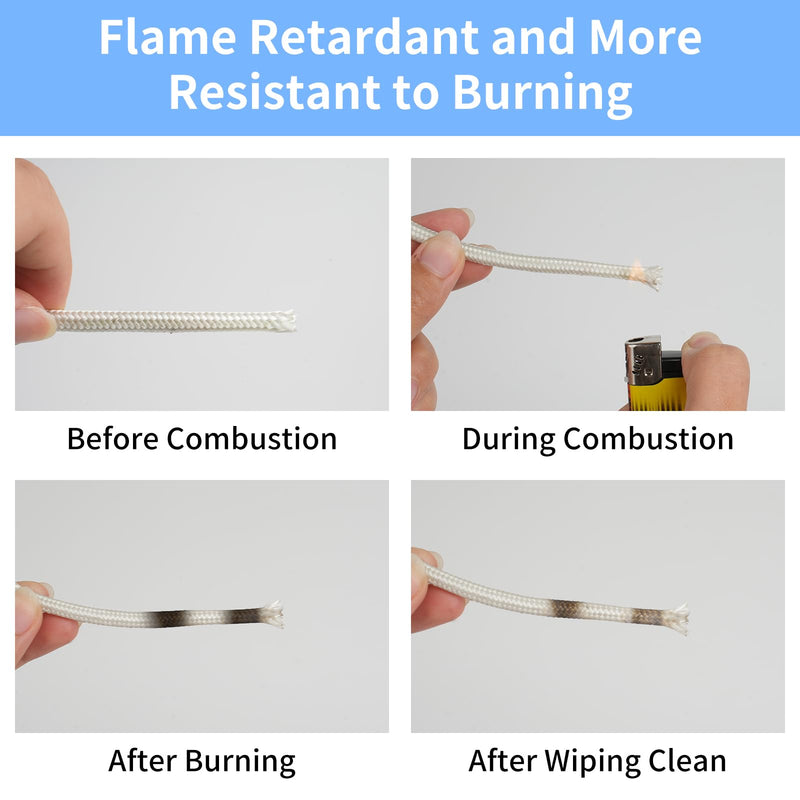 14 Gauge High Temperature Wire 16.4Ft, -76-932 ℉ 14 AWG Mica Fiberglass Electronic Copper Wire Insulated Heat Resistant High Temp Electronical Flexible Cable for Lamp Boiler Heater Kiln 14AWG