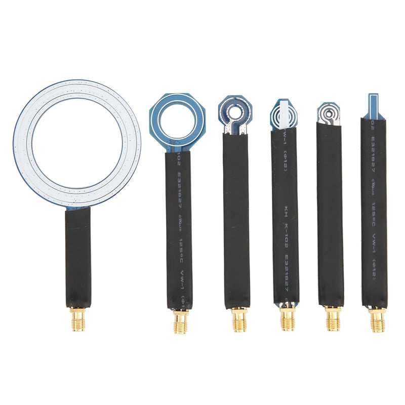 6Pcs PCB Near‑Field Magnetic Field Probe, EMC EMI Near Field Probes Set with Storage Box, SMA Female Conduction Radiation Antenna for Locate and Identify Potential Sources of