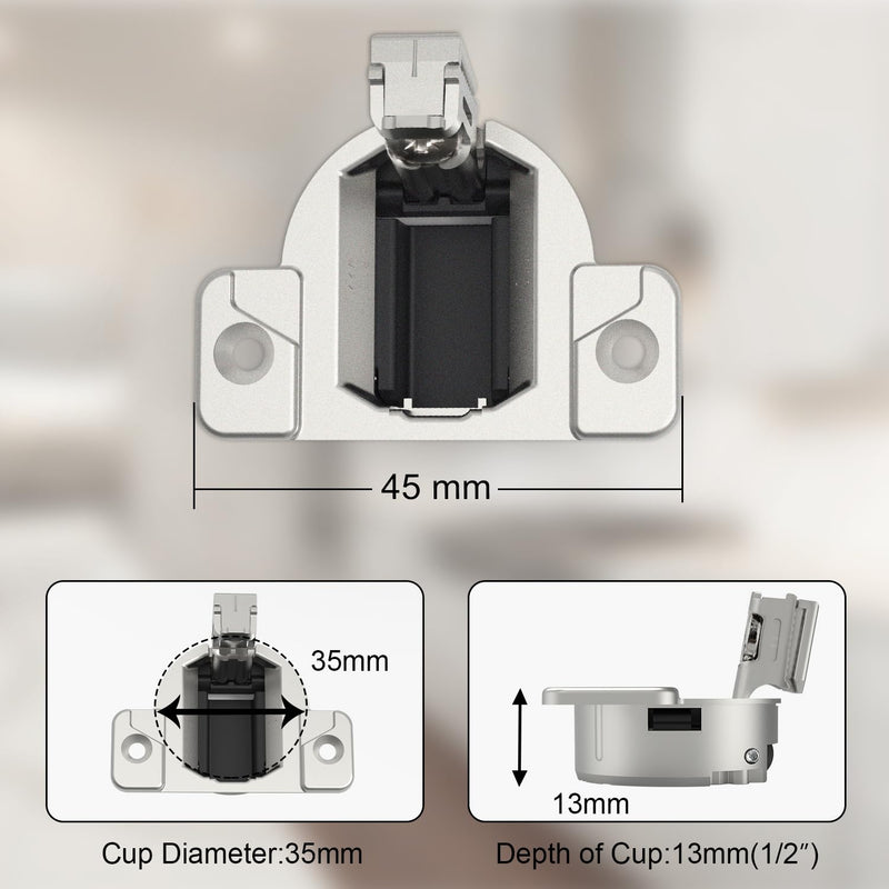 Replacement for Blum 33.3600,Compact 33 Screw on 110 Degree Opening Face Frame Cabinet Hinges,Cabinet Door Hinges,Replace Original Blum Hinges(with Screws, Mounting Plate Not Included) (8 Pack) 8