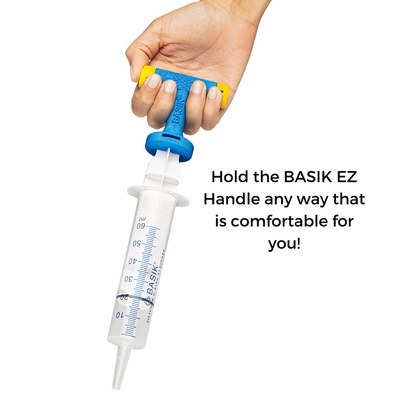 BASIK EZ Syringe Handle Perfect For Enteral Feeding Tube Feeding Size Small - Medium Available In 2 Sizes Syringe Not Included