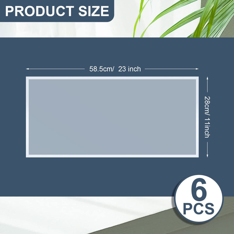 6 Pcs Abrasive Blasting Cabinet Lens Cover Polyester Film Sandblast Cabinet Inner Lens Protector Adhesive Standard Sand Blast Film for Sandblast Replacement, 23 x 11 Inch 6