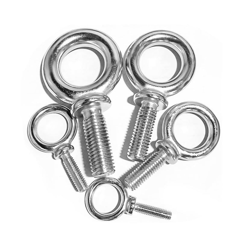 1/4"-20 x 1 UNC Lifting Shoulder Eye Bolts, Marine Grade 304 Stainless Steel Threaded Nut Fastener (10 Pack) 1/4"-20 x 1" Pack of 10 (304 stainless steel)