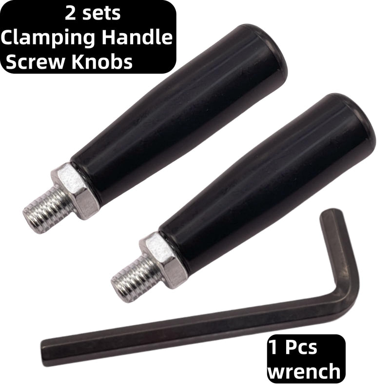 Clamping Handle Screw Knobs Revolving Handle Tapered Grip M8 - for Woodworking Machine/Lathe Machine/Milling Machine etc, Industry Equipment (2 Sets)
