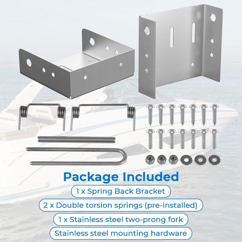 for Humminbird Garmin Lowrance Side Image Transducers Spring Back Bracket Kit