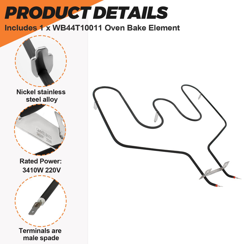 Beaquicy WB44T10011 Oven Bake Element - Replacement for Ken-more G-E Oven, Replaces: WB44T10059, 820921, AH249286, EA249286, PS249286