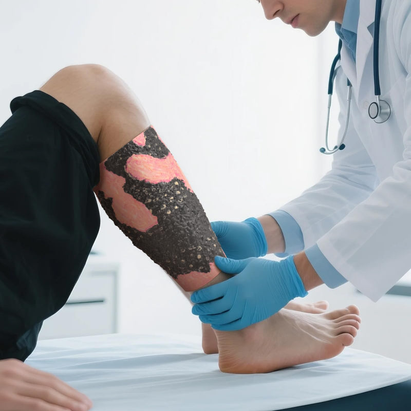 Burn Wound Packing Trainer, Burn Wound Care Model, Severe Leg Burn Wound for Demonstration
