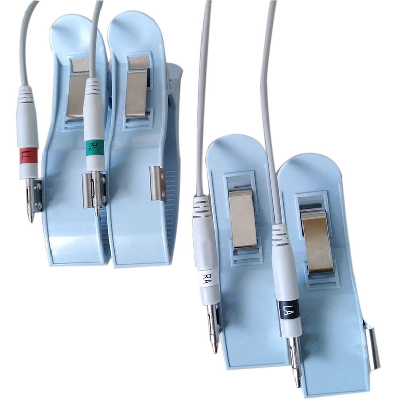 ECG/EKG Adult Limb Electrode for 3.0 Plug/4.0 Banana Plug -4 Pieces/Set (Gray) Gray