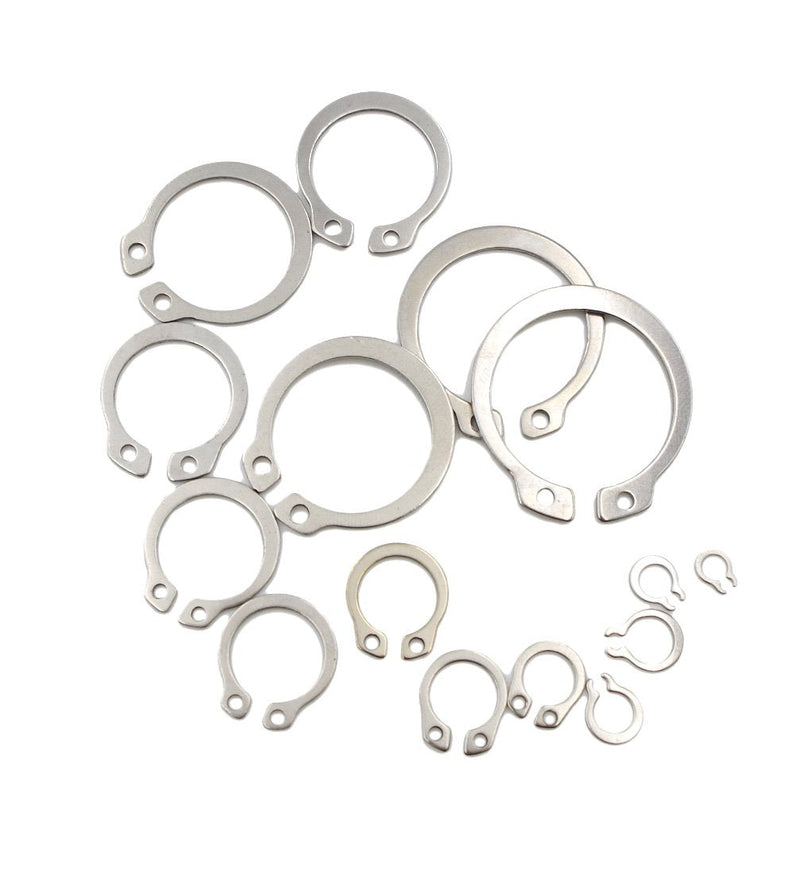 265PCS Metric 304 Stainless Steel C-Clips External Retaining Ring Assortment Kit