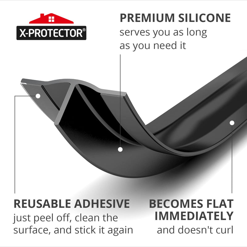 Silicone Stove Gap Cover X-Protector – 50” x 1" Guard Between Stove and Counter – Self-Adhesive Premium Counter Gap Filler – Heat Resistant Oven Counter Gap Protector – Silicone Stove Top Spill Guard Narrow (50" x 1")