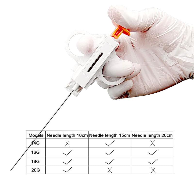 2 PCS Biopsy Needle for Animal Health,Disposable Veterinary Sampling Needles, Designed for Pets,Livestock and Wildlife,Trusted Veterinary Tool(16G/10CM) 16G/10CM 2 PCS