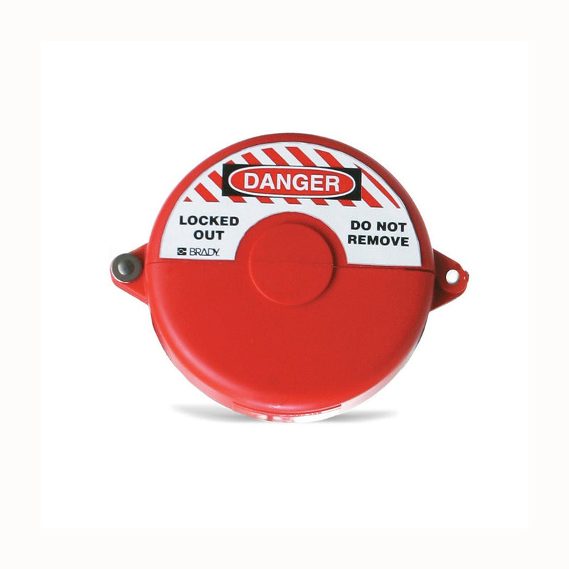 Brady 65560 Hinged Gate Valve Lockout, Red, for 1" - 2-1/2" Valve Handle Diameters