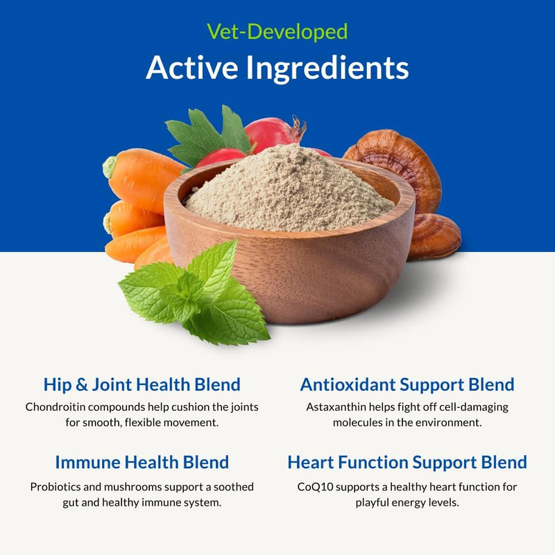 ULTIMATE PET NUTRITION Nutra Thrive™ Canine 40 in 1 Nutritional Supplement for Dogs, Powder Supplement for Dogs, Digestion and Immune Support, Vitamins, Minerals, Probiotics, Enzymes, 30 Servings - NewNest Australia